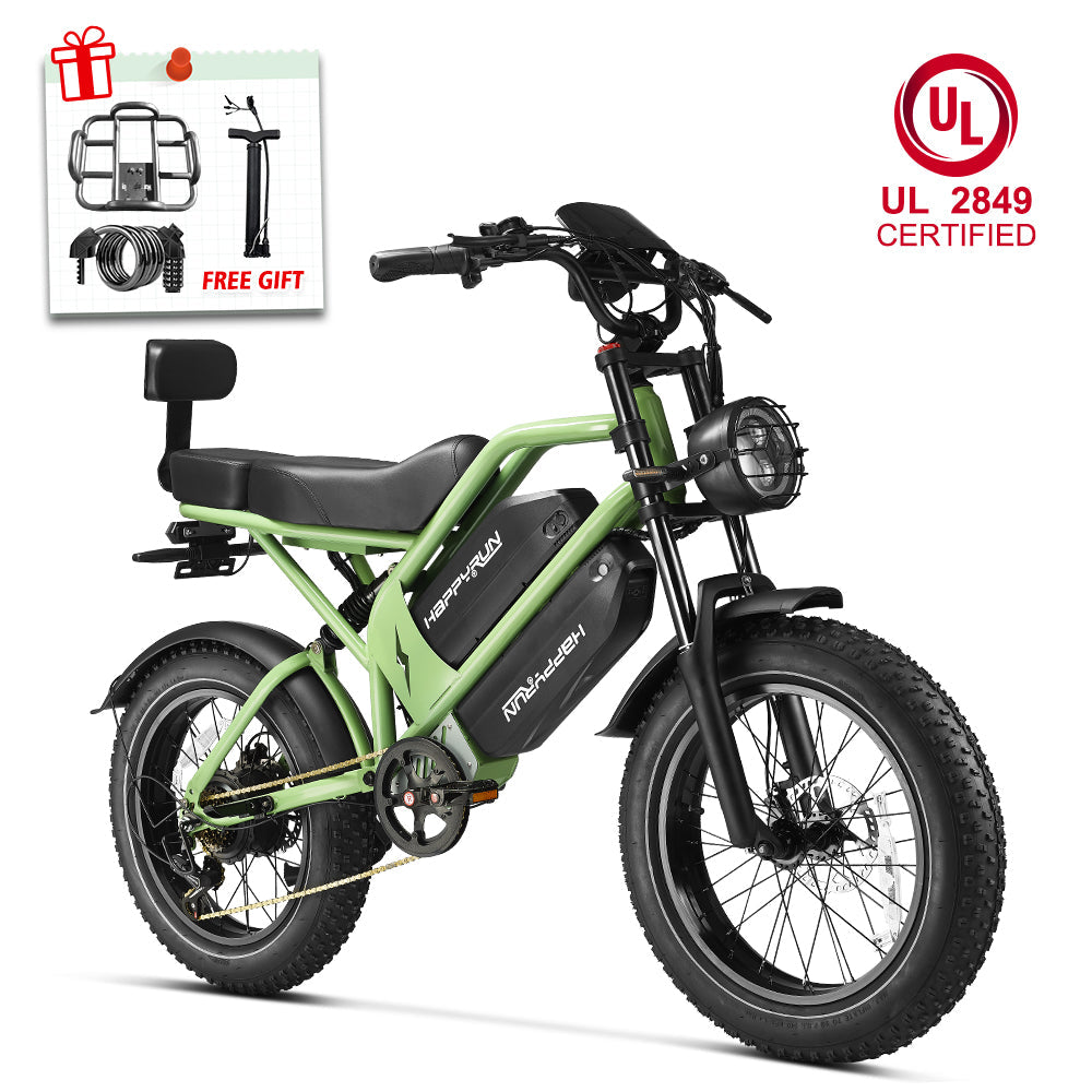 HappyRun G70 UL 2849 Certified Dual Battery Fast Electric Cargo Bike for Sale