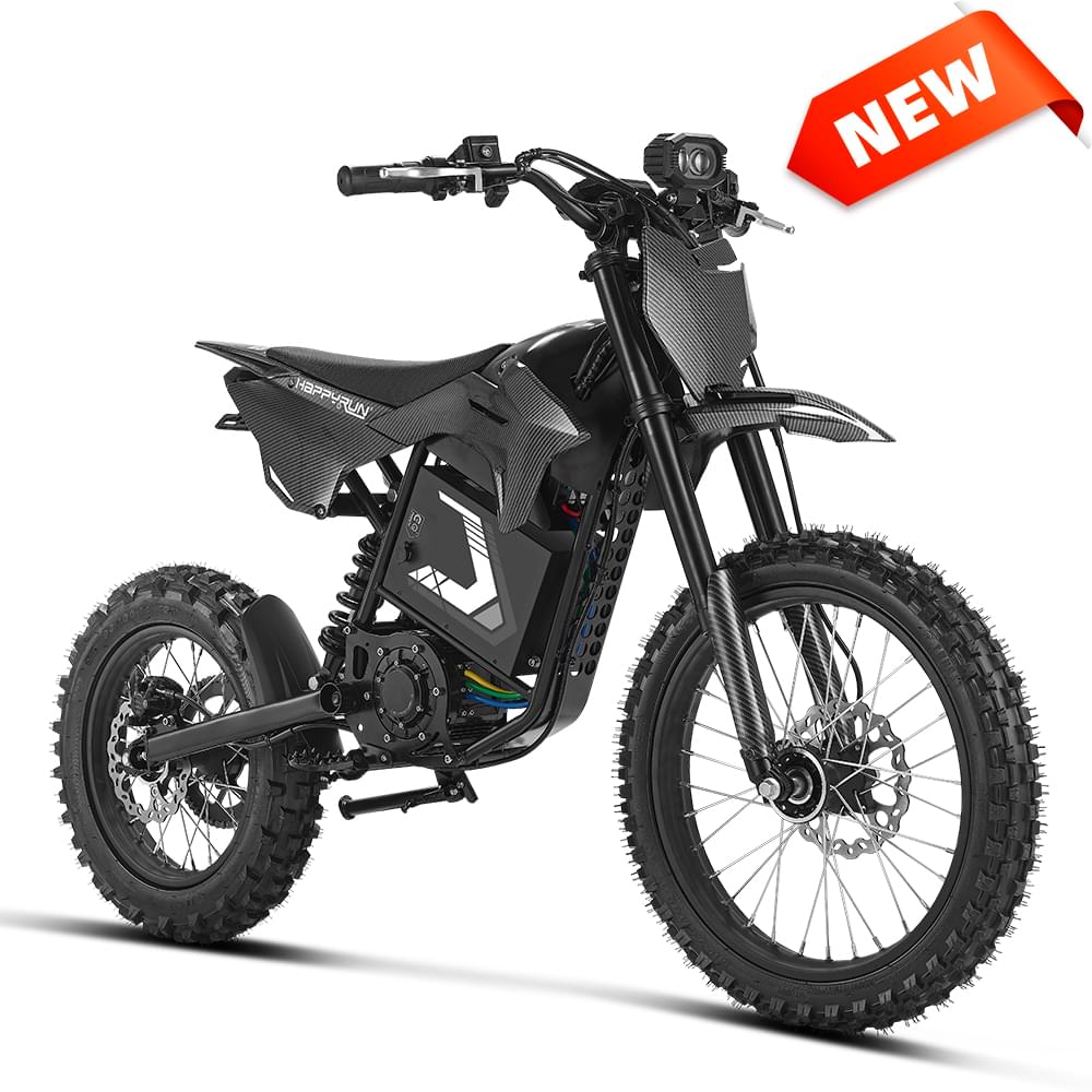 HappyRun F18 2.0 Electric Dirt Bike with Mid-Drive for Teens & Adults